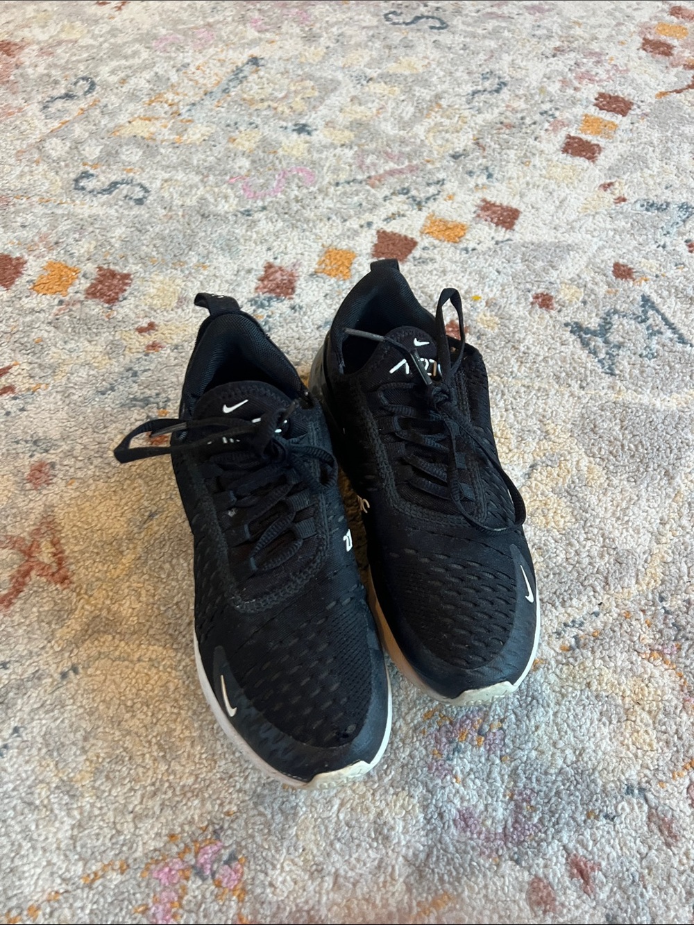 Nike Men’s Black Athletic Running Sneakers with White Accents